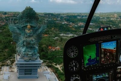 Above the Island of Gods Helicopter Tour - GWK cultural park from the air: Garuda Wisnu Kencana in context