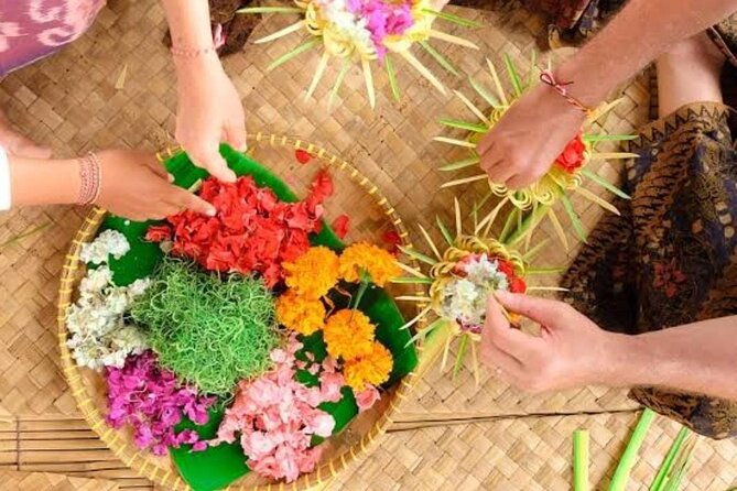 Atman Bali Journey water blessing - Ubud start: canang making, jamu tasting, and traditional attire