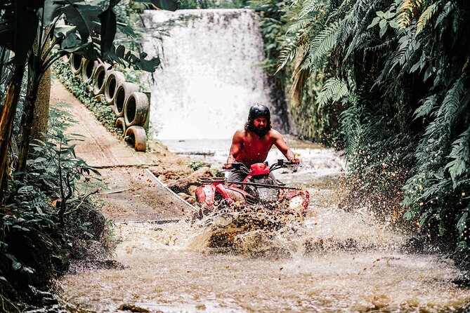 ATV Quad Bike Bali with Waterfall Gorilla Cave and Lunch - The Ride Through Rice Fields and Jungle Tracks