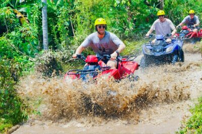 Bali ATV Quad Adventure Ubud Monkey Forest and Waterfall - Sacred Monkey Forest Sanctuary in Ubud: temples, shade, and long-tailed macaques