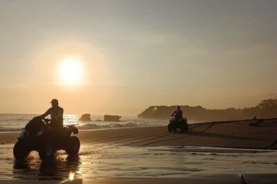 Bali ATV Ride In the beach black sand atv tour - Starting in Tegal Mengkeb: Village Roads and Rice Fields