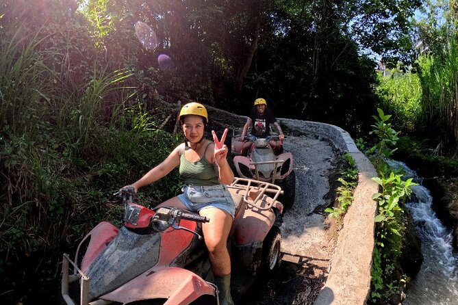 Bali ATV Ride Ubud Waterfall, Ricefield,River,Barong Cave, Lunch - Singapadu village tracks: villages, mud, rivers, and rice fields
