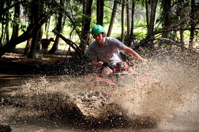 Bali ATV Ride Ubud Waterfall, Ricefield,River,Barong Cave, Lunch - Waterfall time in Ubud: great views, but plan for wet conditions
