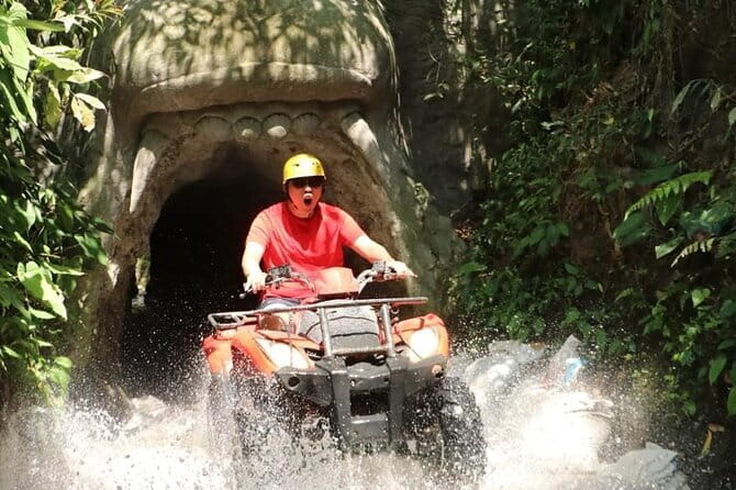 Bali ATV Ride Ubud Waterfall,RiceField,River,Kingkong-Temple cave - Your ATV route: rice fields, rivers, waterfalls, and Balinese art stops