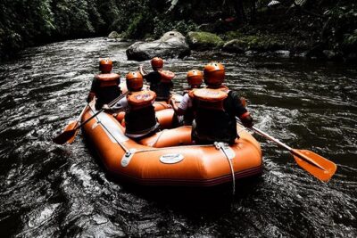Bali Ayung River White Water Rafting with Transport - Getting to Infinity Bali Adventure: private transport and the stair reality