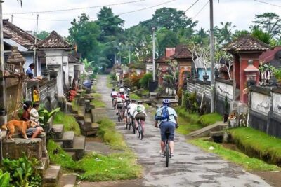 Bali Downhill Cycling and White Water Rafting - Downhill cycling through rice paddies, irrigation, temples, and villages