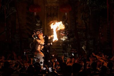 Bali Kecak Fire Dance Show at Tanah Lot, Tabanan with Transport - Fire Dance Through Burning Coconut Husks: The Big Moment