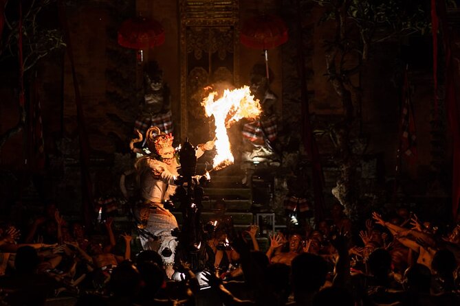 Bali Kecak Fire Dance Show at Tanah Lot, Tabanan with Transport - Fire Dance Through Burning Coconut Husks: The Big Moment