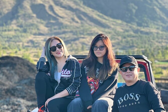 Bali: Mount Batur Jeep Sunrise & Hot Springs - All Inclusive - Black lava exploration and the floating temple photo stop