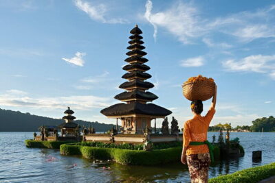 Bali Waterfall Wonders | A Nature Escape | All Inclusive - Ulun Danu Beratan Temple: a floating landmark with lake atmosphere