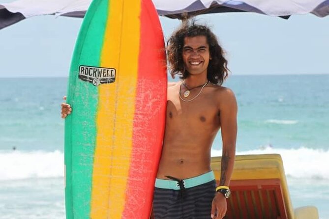 Group surf lesson by Malu Surf Bali - What you get: gear, rashguard, instructor, and surf photos
