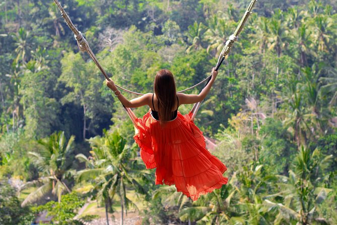 Jungle Swing - Volcano - Water Temple - Monkey Forest and Waterfall Tour - My Swing Bali: how to time the jungle swing for great photos
