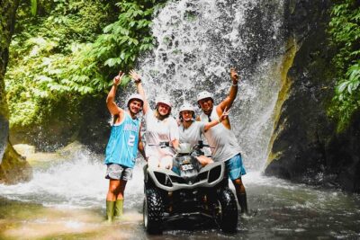 OFFICIAL ATV KUBER - Tunnel, Waterfall, Rice Field, River, Jungle - Safety gear, towel and showers: what you really get beyond the ATV