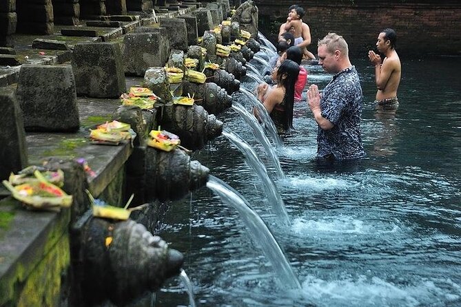 Private Tour : Mt. Batur View, Rice Terrace, Waterfall & More. - Tirta Empul Temple: bathing ritual ideas and carved details