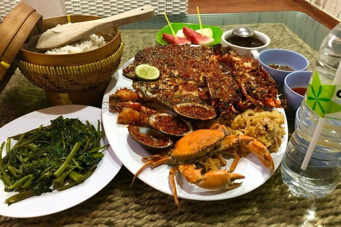 Romantic Seafood Dinner at Jimbaran Beach Bali include Sunset - Where You Start: Ganesha cafebay and the Beach Loop