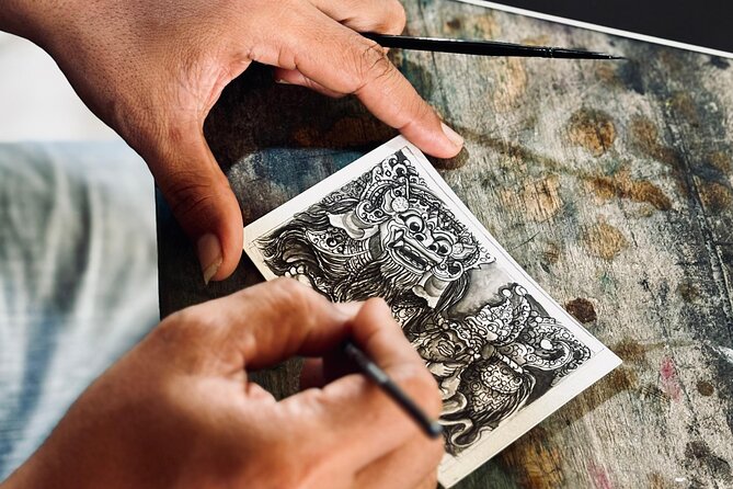 Threads of Tradition Miniature Keliki Painting Workshops - Five Arts Studio in Keliki: a small-class setup in a Balinese home compound