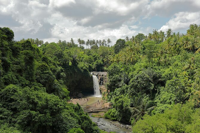 Ubud Private Nature and Temple Tour - Tegenungan Waterfall: big drop, cool plunge, and weather reality