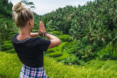 Ubud Volcano Lake and Natural Hot Spring Tour - Mount Batur: lunch with the volcano-and-lake backdrop