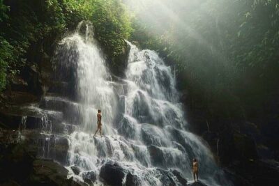 Ubud Waterfalls, Temple and Rice Terrace - Private Tour - Kanto Lampo Waterfall: tiered falls and a classic swim moment
